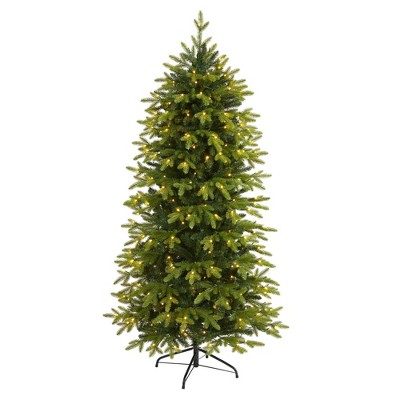 Nearly Natural 6’ Belgium Fir “Natural Look” Prelit LED Artificial Christmas Tree