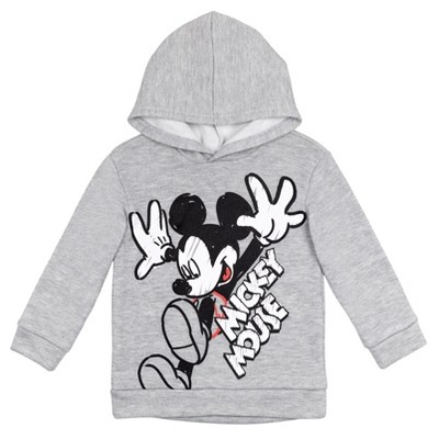 Disney Mickey Mouse Little Boys Fleece Pullover Hoodie Grey 6 : Target