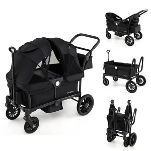 Infans Wagon Stroller for 2 Kids Push Pull Double Stroller with Adjustable Handle - 1 of 4