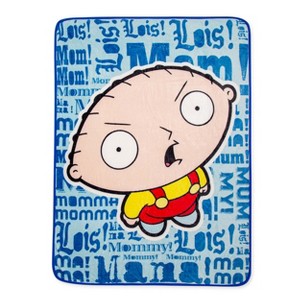 Silver Buffalo Family Guy Stewie Griffin "Mama" Raschel Throw Blanket | 45 x 60 Inches - 1 of 4