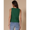 INSPIRE CHIC Women's Casual Linen Loose Faux Flap Pocket Lightweight Blazer Vest - 4 of 4