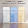 Vlsrka Glass Door Display Cabinet with Adjustable Shelves, LED Lights & Motion Sensor Bookcase for Toys and Books, White - 4 of 4
