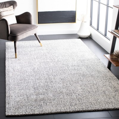 Ivory Abstract Hand-Tufted Wool & Viscose 2' x 3' Accent Rug
