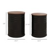 HOMCOM Nesting Storage Ottomans Set of 2 with Lids, Hidden Space - 3 of 4