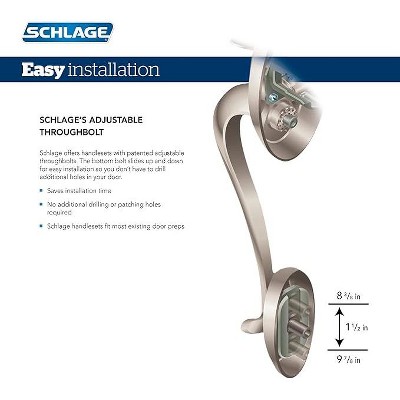 Satin Nickel Plymouth Entry Handleset with Accent Lever