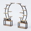 INFURNIC Planter Stands and Holders 9 Tier Metal Plant Shelf 2PCS with Large Display Rack and Storage for Home Patio, Brown, 52"*10.2"*68.5" - 2 of 4