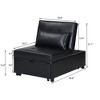 PAGED Comfy Accent Chair Modern Bean Bag Chair with Armrests and High-density Foam Filling, Chenille Reading Chair for Living Room, Bedroom - 4 of 4