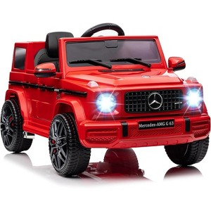 Licensed Mercedes-Benz G63 12V Kids Electric Ride-On Car with Remote Control,  Lights, MP3, USB & Bluetooth - 1 of 4