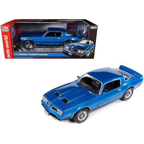 1978 Pontiac Firebird Formula Martinique Blue Metallic american Muscle Series 1 18 Diecast Model Car By Auto World Target