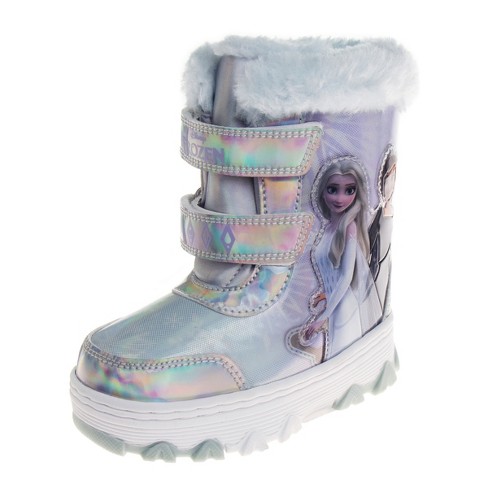 Frozen Toddler Girls Snowboots - Silverlightblue, 7 : Target