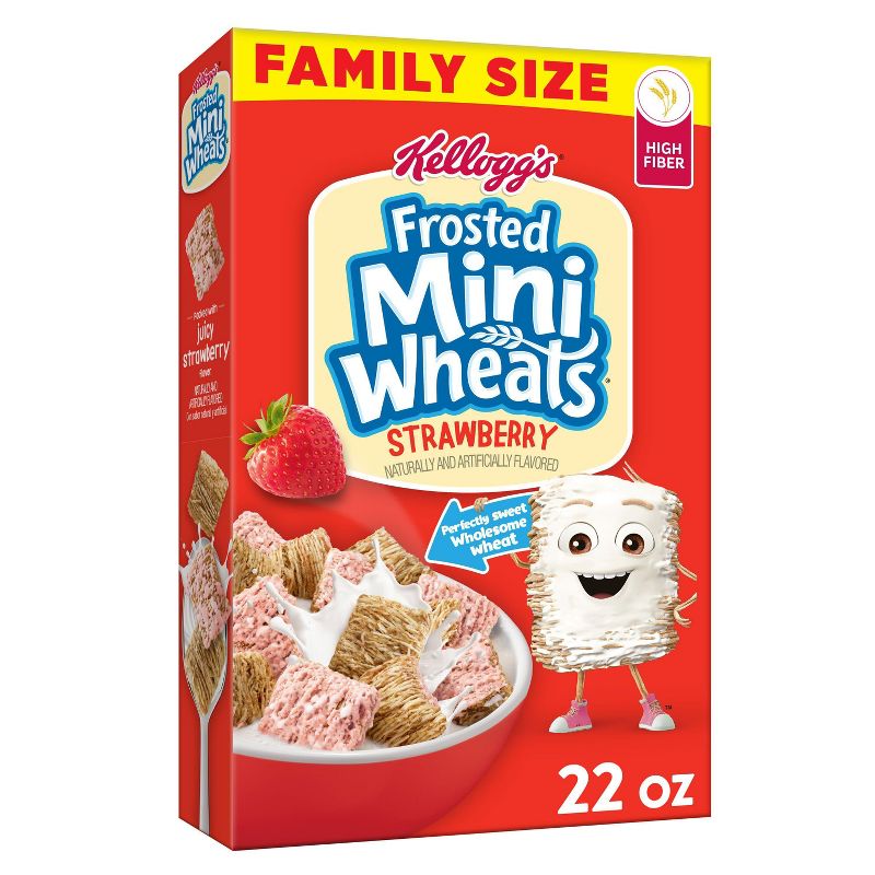 Frosted Mini Wheats Strawberry Breakfast Cereal - 22oz - Kellogg's, 1 of 13