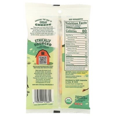 Organic Valley Colby Jack Cheese Sticks - 4.5oz/8ct