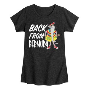 Girls' - Disney - Straight Outta Bermuda Fitted Short Sleeve Graphic T-Shirt - 1 of 3