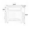 Outdoor Wicker Bar Cart with Storage and Wheels Patio Rattan Beverage Table with Plastic Wood Top for Garden Backyard or Poolside -The Pop Home - 4 of 4