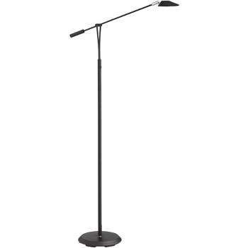 360 Lighting Traditional Pharmacy Floor Lamp LED Dimmable 62" Tall Black Adjustable Arm for Living Room Reading Bedroom Office