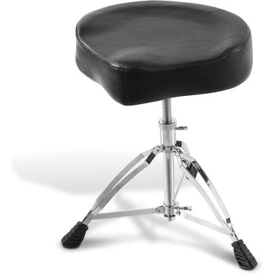 Pyle Double-Support Drum Stool (PSEATDRM24) - Adjustable, Foam-Cushioned Seat, Steel Legs