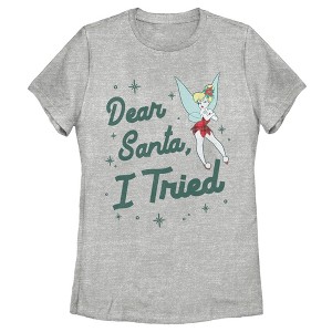 Women's Disney Peter Pan Tinker Bell Dear Santa, I Tried T-Shirt - 1 of 4