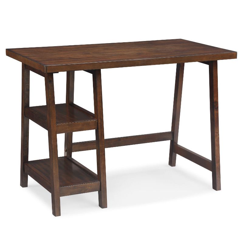 Study Desk Wood Table Workstation, Contemporary Wood Writing Desk with Storage, Home Office Desk for Small Spaces-The Pop Home, 3 of 7