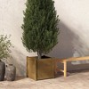 vidaXL Garden Planter - Solid Wood Pine, Honey Brown Finish, Square Shape, 19.7"x19.7"x19.7" - Outdoor Weather-Resistant Flower Box - 2 of 4