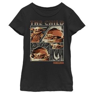 Girl's Star Wars The Mandalorian The Child Collage T-Shirt - 1 of 3