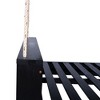 Sapphtopaz Outdoor Porch Swing Bed with Ropes, Wood Patio Swing Twin Size Leisure Hanging Chair, Patio Bench for Patio, Garden, Backyard - 3 of 4