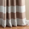 2pk 52"x84" Light Filtering Striped Window Curtain Panels Taupe Brown - Lush Décor: Mid-Century Modern, Rod Pocket - 4 of 4
