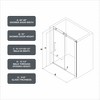 NicBex Shower Door 76"H Frameless 1 Fixed and 1 Shifted Shower Doors 304 Stainless Steel Large Pulleys with Adjustable Soft Closing - 2 of 4