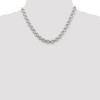 Black Bow Jewelry Men's 9.5mm, Sterling Silver, Hollow Rolo Chain Necklace - 2 of 4