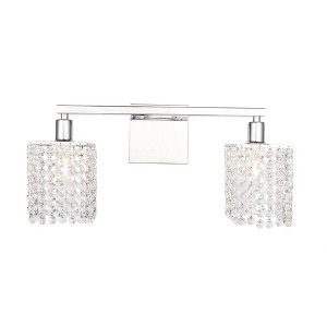 Elegant Lighting Phineas 2 light Chrome and Clear Crystals wall sconce - 1 of 4
