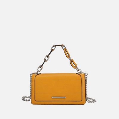 MKF Collection Mini Handbag Chain Convertible Crossbody Vegan Leather, Dora – MKF Collection - Yellow — фото 2