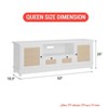 Rattan TV Stand for TVs up to 70 inches, Modern Media Console Table w/ 2 Cabinets and 2 Drawers, Adjustable Shelves, Sturdy Particle Board and Legs - 2 of 4