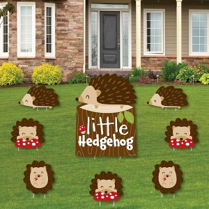 Big Dot of Happiness Forest Hedgehogs - Yard Sign and Outdoor Lawn Decorations - Woodland Birthday Party or Baby Shower Yard Signs - Set of 8 - 1 of 4