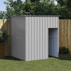 vidaXL Dog House Light Grey Galvanized Steel 64.9 x 60.2 x 71.3 in - 1 of 4