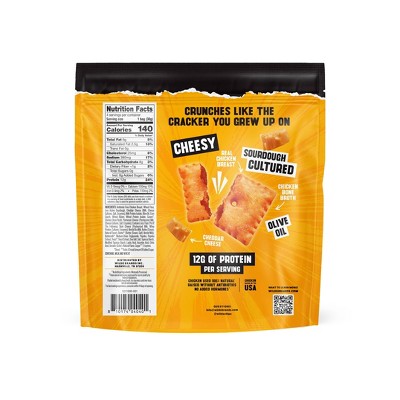 WILDE 12g On the Go Snacks Protein Crackers - Classic Cheddar - 1.06oz/4ct: 4.24 oz, Ready to Eat