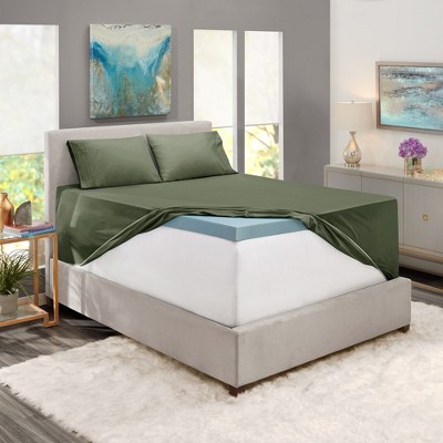 Olive Green Full Microfiber Deep Pocket Sheet Set