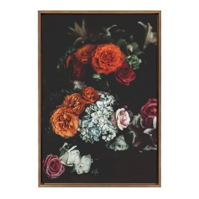 Abundance Floral Print on Canvas with Gold Frame, 23x33