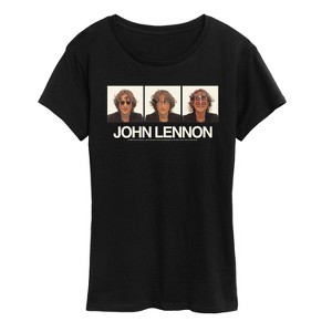 Women's - John Lennon - Glasses Portrait Short Sleeve Graphic T-Shirt - 1 of 4
