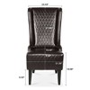 PAGED Velvet Accent Chairs with Soft Padded and Wooden Legs,Arm Chair with High-Back,Comfy Chairs for Living Room,Bedroom - 3 of 4