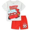 Disney Cars Lightning McQueen Boys 2 Piece Short Sleeve T-Shirt and Shorts Set for Toddlers - 2 of 4