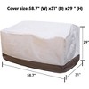 XIZZI Heavy Duty Patio Sofa Cover Waterproof, Outdoor Patio Furniture Cover with Air Vent Adjustable Drawstring and Handles, Beige - 3 of 4