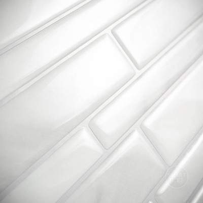 White Gel Peel and Stick Mosaic Tile for Kitchen and Bathroom