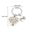Unique Bargains Friendship Inspirational Heart Key Ring Christmas Birthday Gifts - 4 of 4