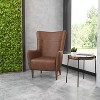 Flash Furniture Connor Traditional Wingback Accent Chair, Commercial Grade Faux Leather Upholstery and Wooden Frame and Legs - 4 of 4