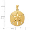Black Bow Jewelry 14k Yellow Gold Satin & Diamond-Cut Sand Dollar Pendant - 4 of 4