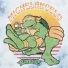 Men's Teenage Mutant Ninja Turtles Distressed Michelangelo in Action T-Shirt - 2 of 4
