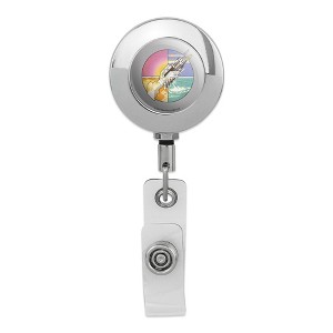 Pink Floyd Welcome To The Machine Metal Chrome Badge ID Card Holder Clip - 1 of 3