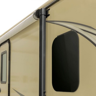 RecPro 21 Foot Charcoal Polyester RV Awning with Motor Retraction