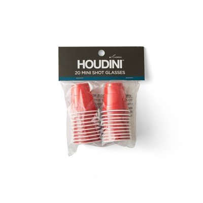 Lil' Reds Mini Plastic Shot Glasses - 20 cups