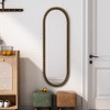 Grungis Oval Vanity Wall Mirror for Bathroom,Iron Retro Antique Mirror with Wall Hanging for Bedroom Living Room,Iron Frame - 2 of 4