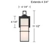 John Timberland Gilbert 11 1/2" High Modern Outdoor Wall Light Fixture Mount Porch House Exterior Outside Weatherproof Matte Black Metal Glass Shade - 4 of 4